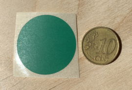 Ronde stickers 3 cm donker groen per 1, 5, 10, 25, 50 of 100 stuks, vanaf