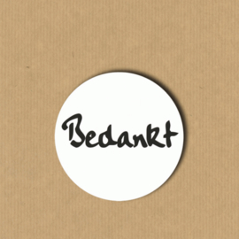 5 bedankt-stickers rond 3,9 cm