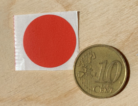 Ronde stickers 2 cm rood per 1, 5, 10, 25, 50 of 100 stuks, vanaf