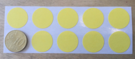 10 Sticker Punkte gelb 19 mm