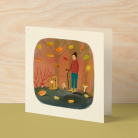 Greeting card + envelope | Autumn walk