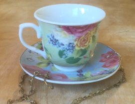 Bird feeder TEACUP GREEN