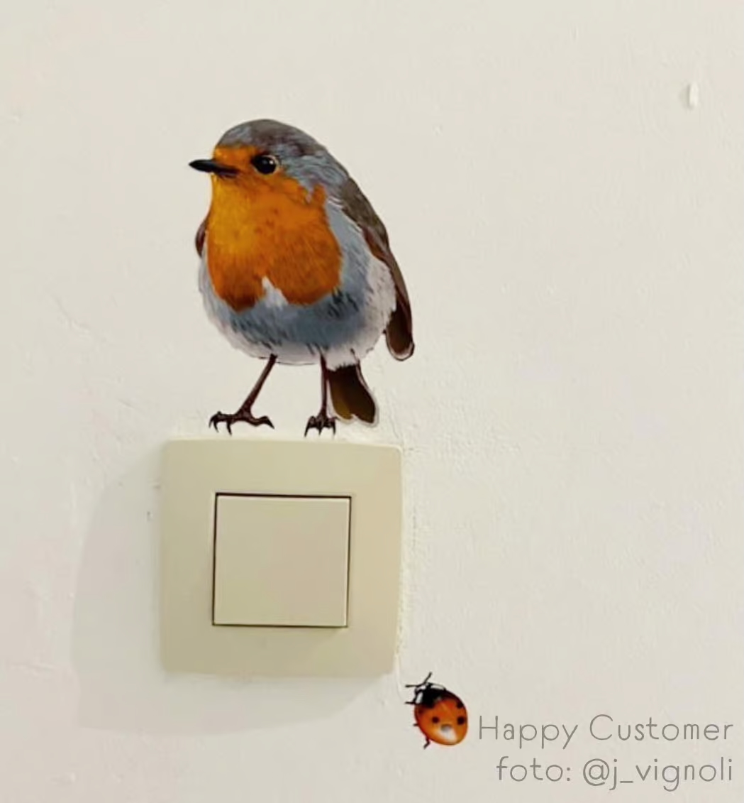 Roodborst | Muur-, Camperstickers