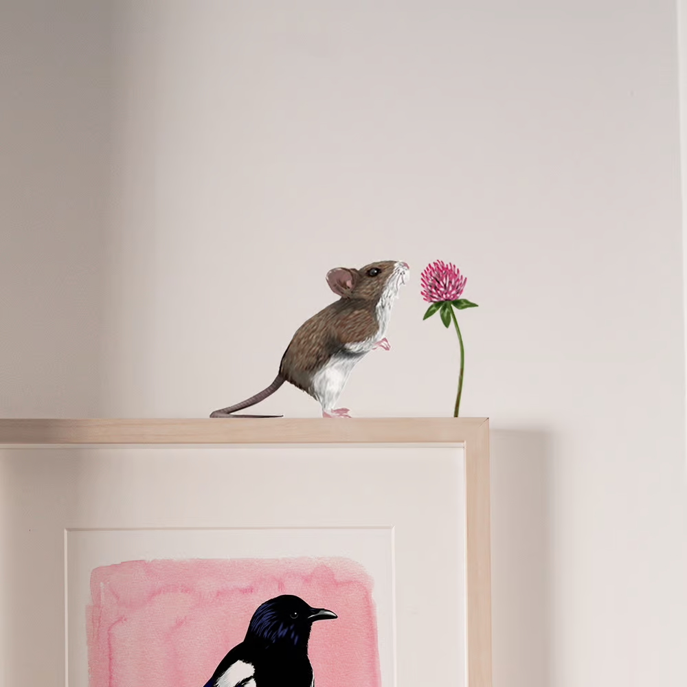 Bosmuis | Muur-, Camperstickers