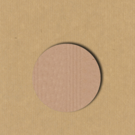 5 Kraft stickers rond 3,5 cm blanco