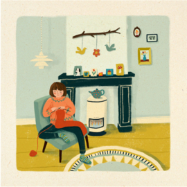 Greeting card + envelope | Knitting