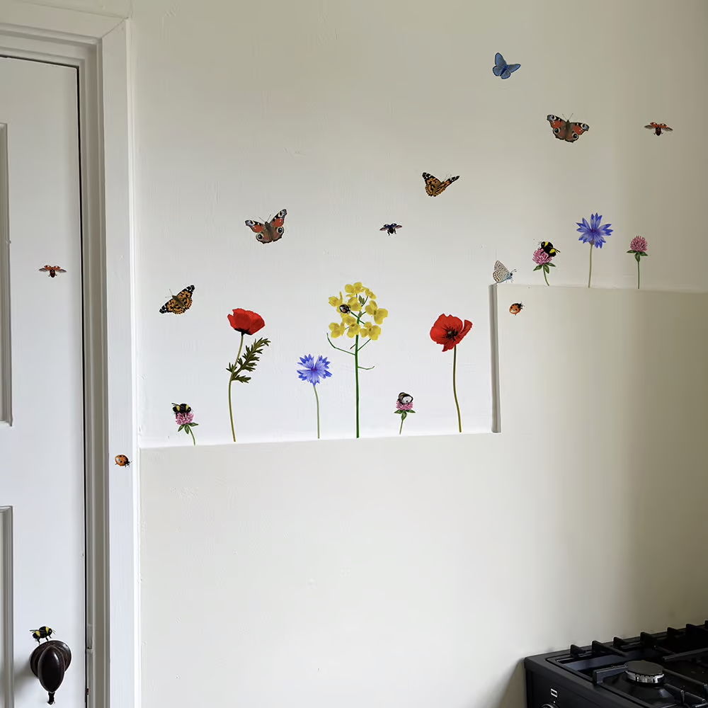 Insecten en Wilde Bloemen Muur-, Camperstickers
