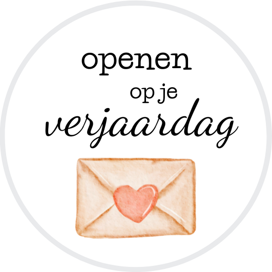 10 stickers Ø 4cm | Openen op je verjaardag