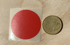Ronde stickers 3 cm rood per 1, 5, 10, 25, 50 of 100 stuks, vanaf