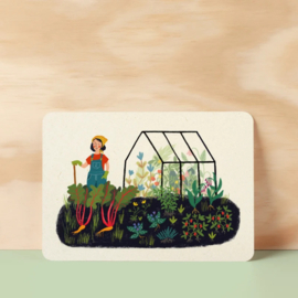 Postcard  The happy gardener