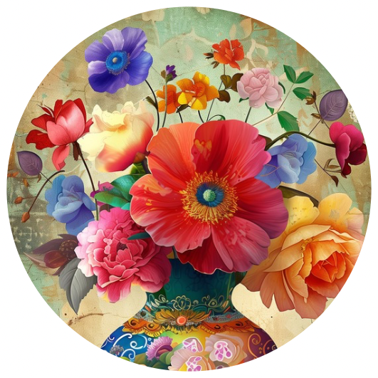 10 stickers Ø 4cm | Flowers of the Dutch Masters | NO. 4