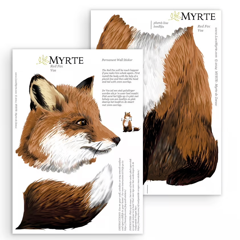 Vos  | Muur-, Camperstickers