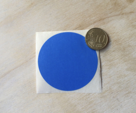 Ronde stickers 5 cm DONKER BLAUW per 1, 5, 10, 25, 50 of 100 stuks, vanaf