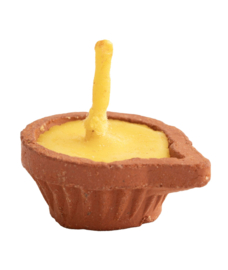 Ghee kaarsje in kleipotje