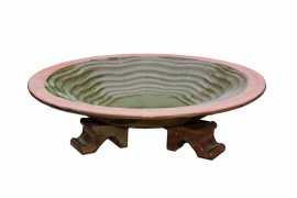 Echoes Bird Bath -Green-Brown- on the rim quote by William Blake € 44,50