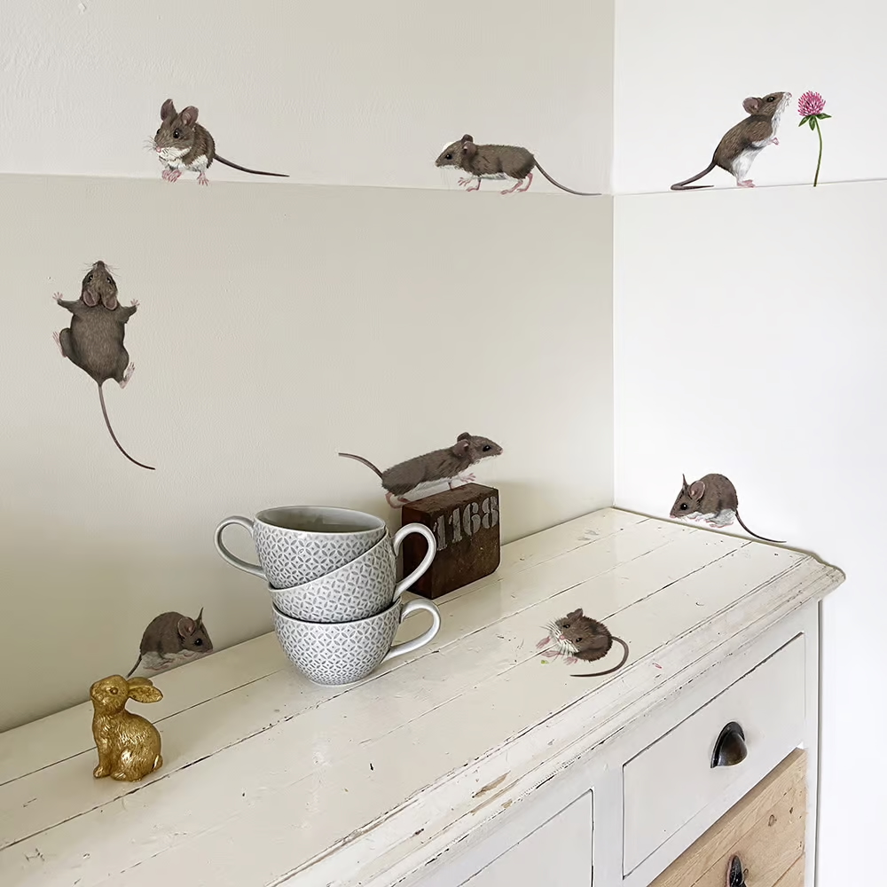 Bosmuis | Muur-, Camperstickers