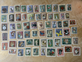 Alice in Wonderland en Pieter Konijn postzegel-stickers 60 stuks