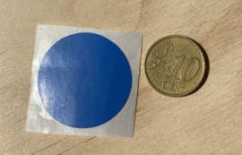 Ronde stickers 3 cm donker blauw per 1, 5, 10, 25, 50 of 100 stuks, vanaf