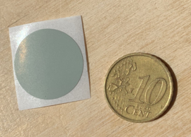 Ronde stickers 2 cm licht grijs per 1, 5, 10, 25, 50 of 100 stuks, vanaf