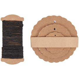  30 Gift Tags Rossete, Kraft Paper, wrapping rope 