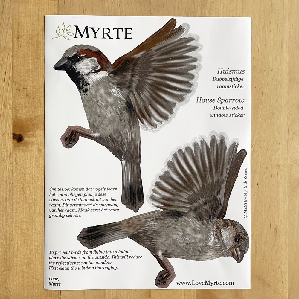 Huismussen | dubbelzijdige Raamsticker