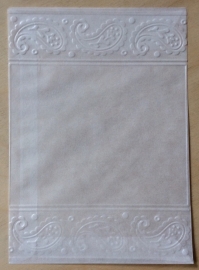 PAISLEY MET KADER 10 Pergamijn enveloppen zakjes 11,4 bij 16,2 cm, C6