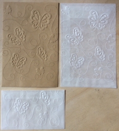 DARTELE VLINDERS 10 Pergamijn enveloppen of bruine loonzakjes