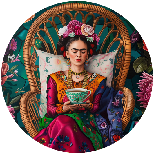 10 stickers Ø 4cm | Frida Kahlo | Teacup