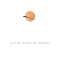 Kaart | Kusje naar de hemel | troostkaartje
