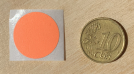  Rundsticker 2 cm leuchtend orange pro 1, 5, 10, 25, 50 oder 100 Stück ab
