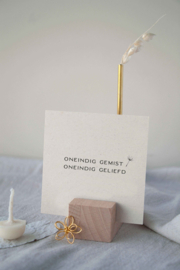 Kaart | Oneindig gemist, oneindig geliefd