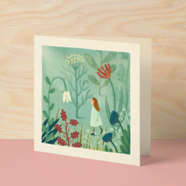Greeting card + envelope |  The magic garden