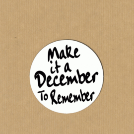 5 'make it a december to remember'-stickers rond 3, 9 cm