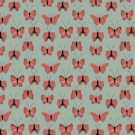5 x Inpakzakjes - Butterfly - Red - 12x19 cm