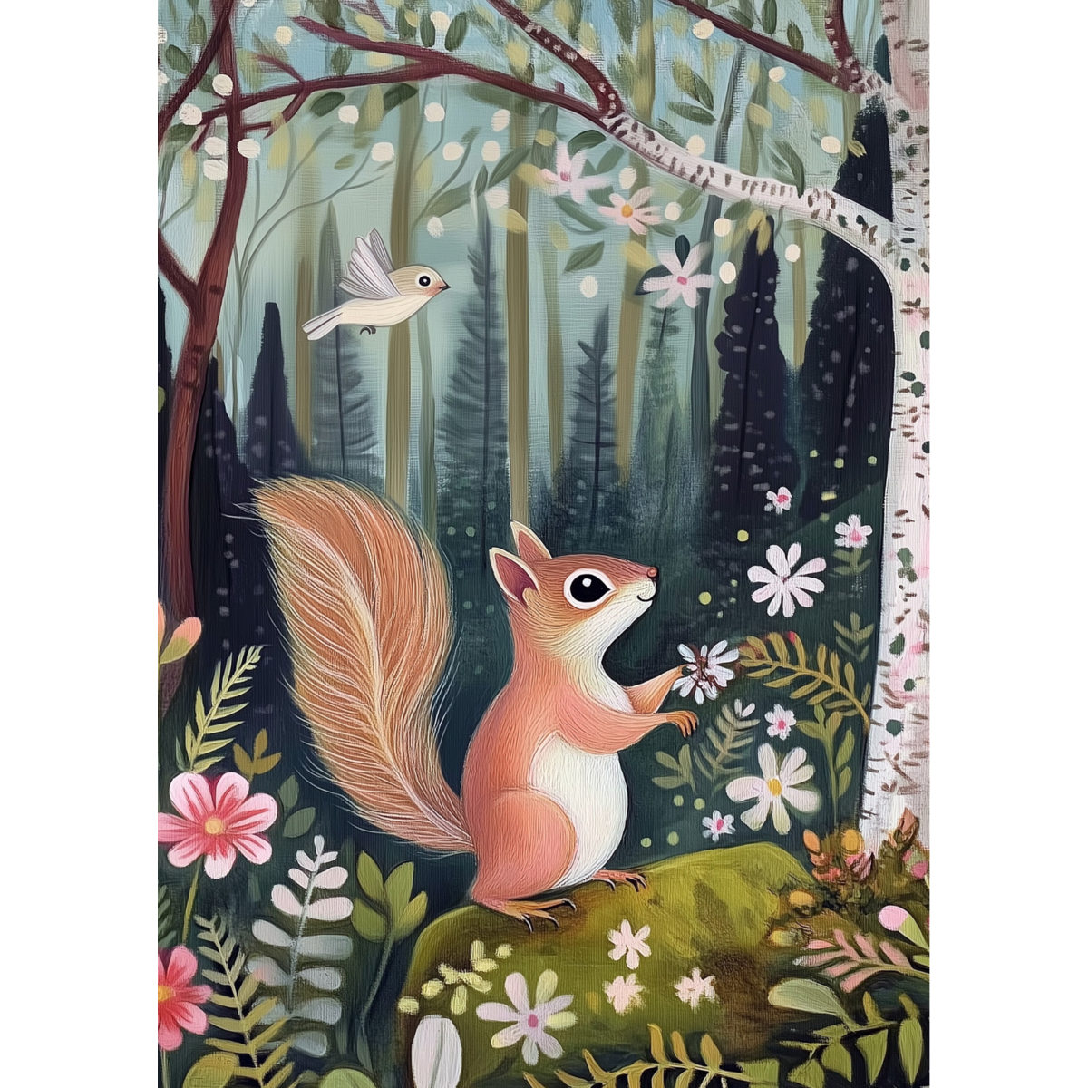 Forest friends | Squirrel and Bird