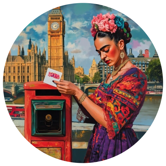 10 stickers Ø 4cm | Frida Kahlo | Mailbox