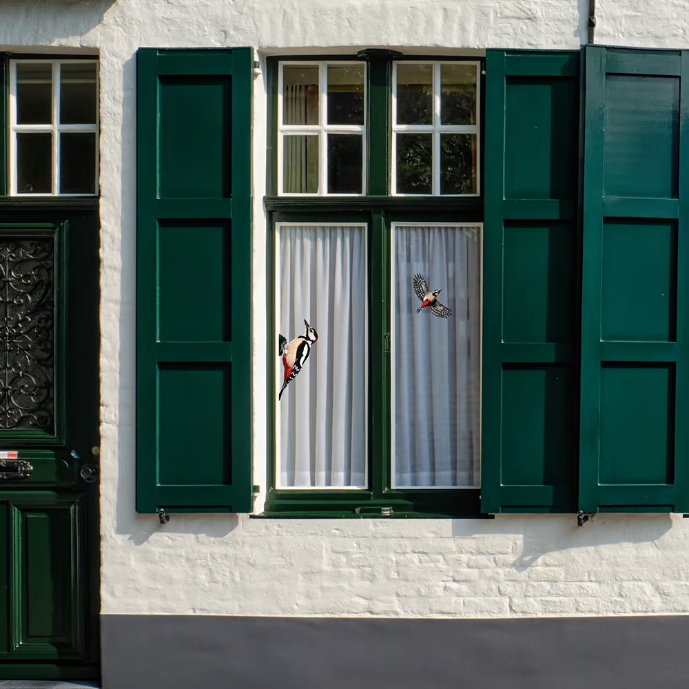 Bonte Specht | dubbelzijdige Raamsticker