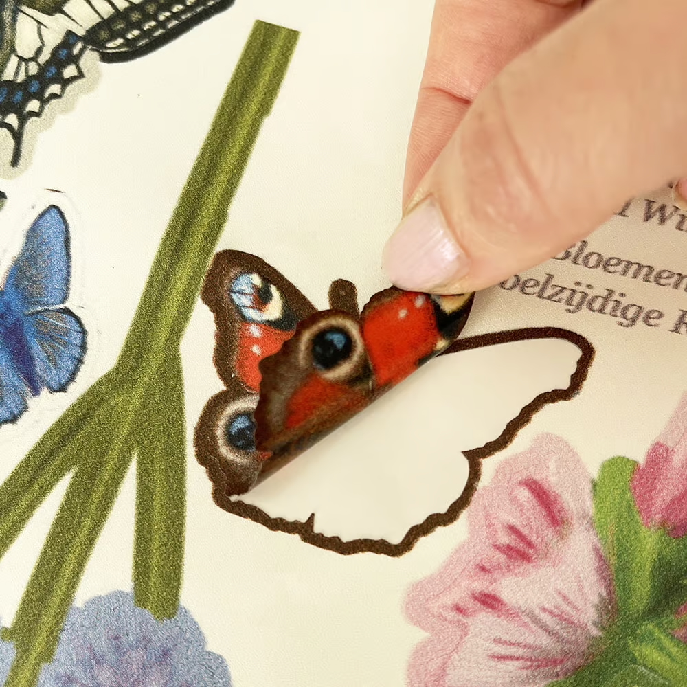 Wilde bloemen | dubbelzijdige Raamsticker