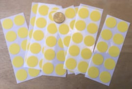 10 Ronde stickers  geel 19 mm