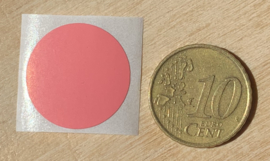 Ronde stickers 2 cm roze per 1, 5, 10, 25, 50 of 100 stuks, vanaf