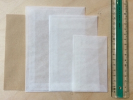 1 Pergamijn / transparante envelop zakje 6,5 cm bij 10,5 cm