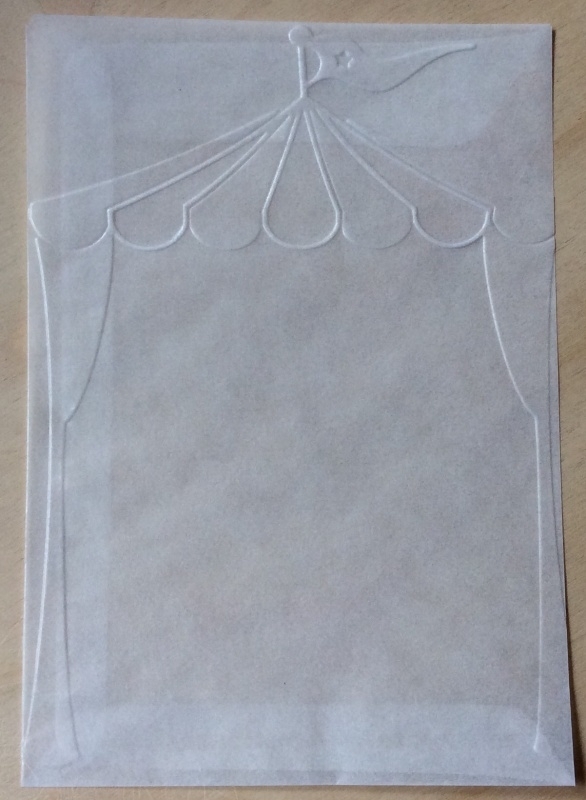 CIRCUS 10 Pergamijn enveloppen zakjes 11,4 bij16,2 cm, C6