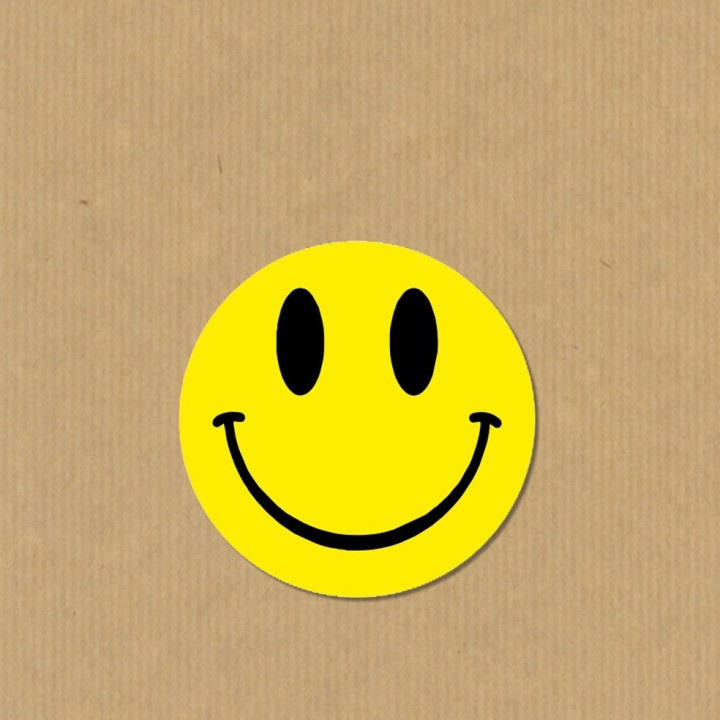 5 Smiley stickers rond 4,7 cm