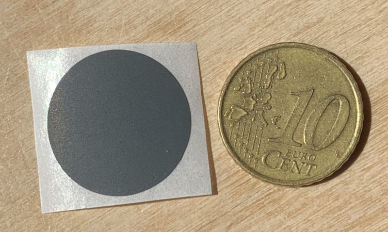 Ronde stickers 2 cm donker grijs per 1, 5, 10, 25, 50 of 100 stuks