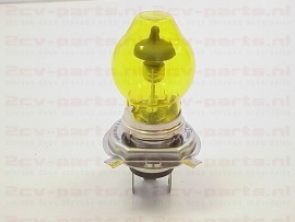 Gloeilamp H4 55/60 watt 12volt geel (met kapje)