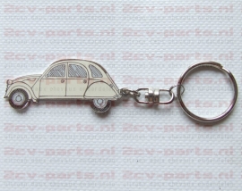 Sleutelhanger 2cv wit