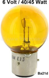 Gloeilamp 6 volt 40/45 watt geel 