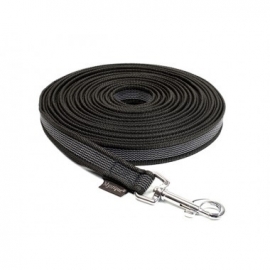 Lange lijn nylon/rubber 20mm - 10m zwart