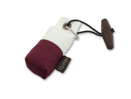 Mystique Sleutelhanger dummy wit/wijnrood