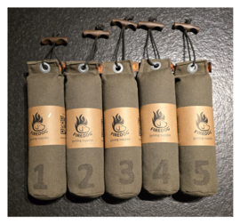 Firedog Dummy Set  500g genummerd 5 stuks - khaki